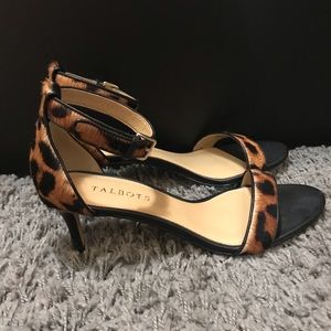 Leopard print kitten heels